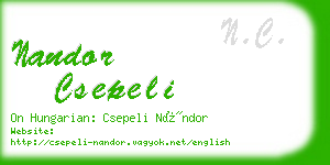 nandor csepeli business card